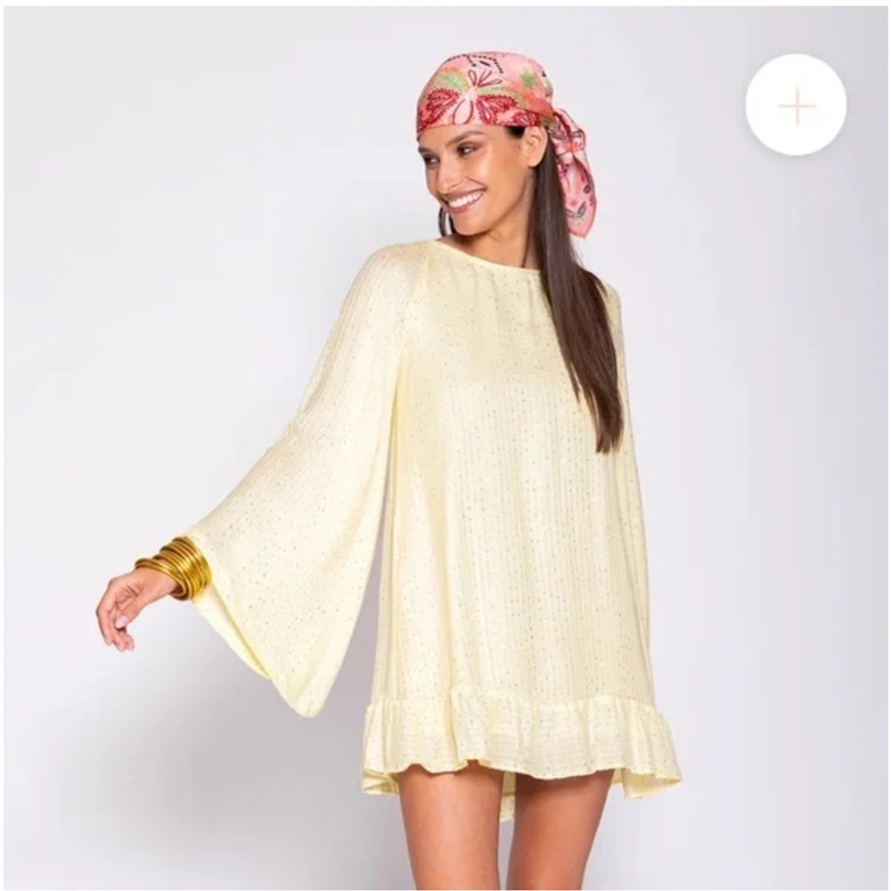 Sundress Saint Barth Indiana Sunshine Yellow Beaded Dress